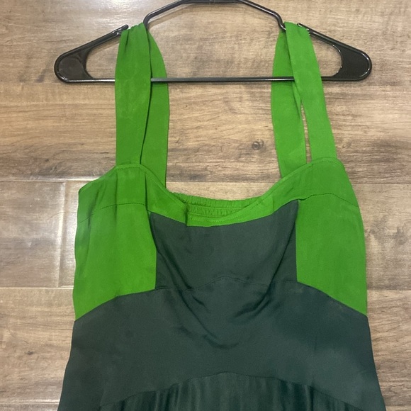 Anthropologie Maeve The Jocelyn Sleeveless Slip Midi Dress Green Viscose Medium - Picture 4 of 7